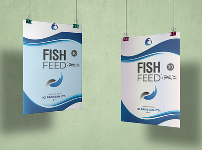 COVER PAGE FISH FEED CATALOGUE literature design standee