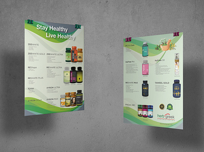 BROCHURE DESIGN HERBAL MEDICAL PRODUCTS literature design standee