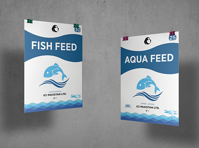 COVER PAGE AQUA FEED BROCHURE literature design standee