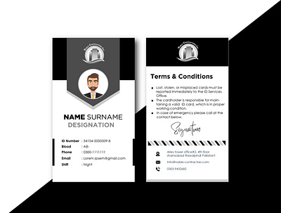 Employee Card Design card design employee card graphic design