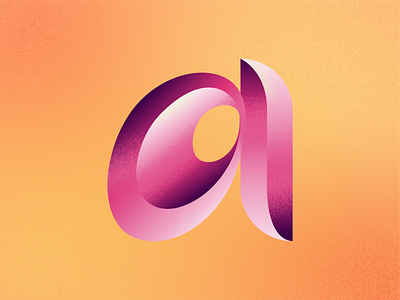 Letter A design icon illustration lettering typography vector