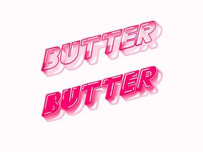 Butter Demo design illustration lettering typography vector