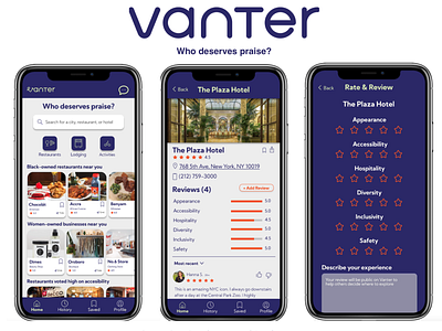 Vanter (Mobile App) accessibility app design mobile review travel