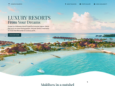 Amazing Maldives Landing Page 003 dailyui design desktop figma landing page micro site one page ui uichallenge ux web design website