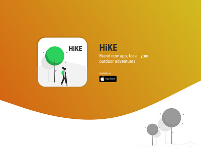 HiKE 005 app dailyui design figma hike hiking icon ios mobile nature outdoors sport ui uichallenge ux
