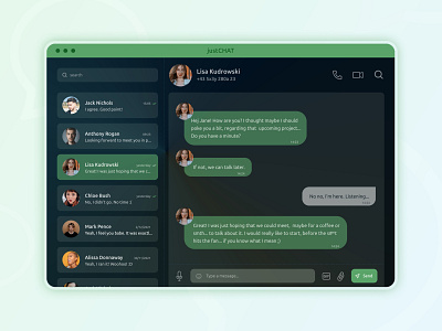 Direct Messaging app conversation dailyui design desktop desktop app direct message dm figma messaging ui uichallenge ux