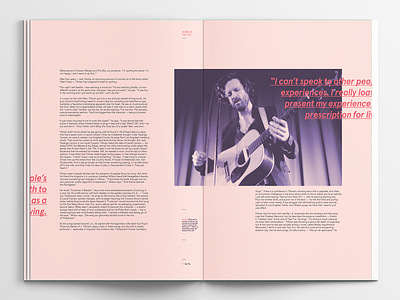 Finding Romance In Defeat - Interior Spread book design magazine publication design spread typography