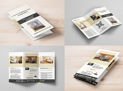Real estate Tri fold brochure brochure design flyer graphic design illustration tri fold brochure typography vector