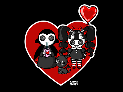 Transylvanian Gothic alt aesthetic anti valentines day cat cute vampire emo emovalentine goth gothic gothvalentine graphic design illustration kawaii vampire mall goth pastel goth soft goth soft grunge spooky valentine valentines day vampire