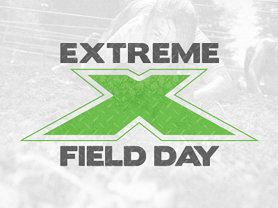 Extreme Field Day Logo adventure brand diamond plate extreme field kids logo metal race sport