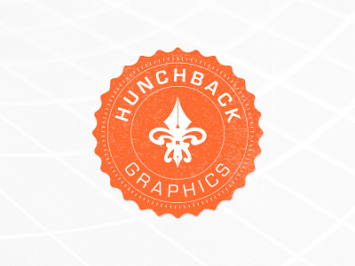 Seal of Hunchbackery fleur de lis hunchback illustration logo seal stamp symbol typography