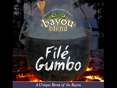 File Gumbo Label bayou beef jerky fire gator gumbo illustration kettle label logo pot product swamp