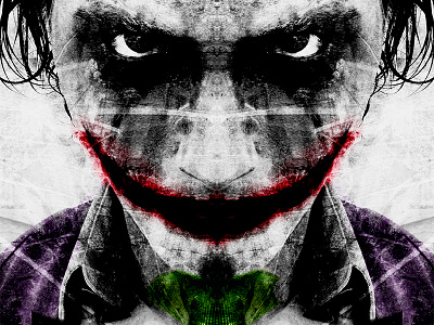 Grin batman cosplay digital joker madness portrait smile symmetry