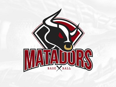 Matador Logo ball baseball bat bull glove horn icon logo matador