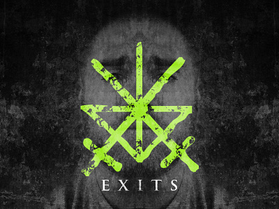 Exits Logo band brand death logo metal swords symbol war