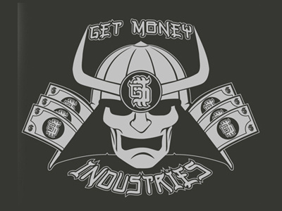 Get Money Samuari dollars get money industries monogram samurai t shirt typography