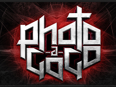 Photo-A-Gogo Logo & Header contrast header light logo metal photo texture typography web web site