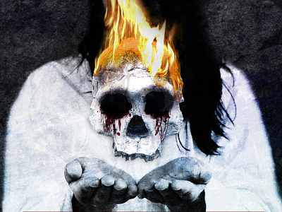 ITR Cover Progress album art cd cd cover fire ghost metal rock skull