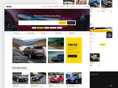 Hertz Used Car design product design ui ux web
