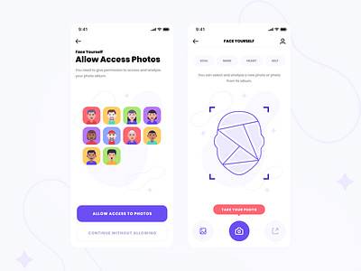 Face Yourself aplication app ios mobil product design ui ux