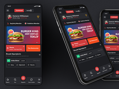 Yemek Sepeti Dark Mode app design ios ui