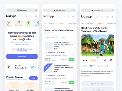 kidzupp mobile app design ui ux web