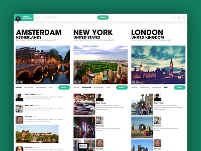 Travel Monster design redesign ui ux web