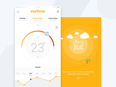 Smarthouse app design ios ui ux