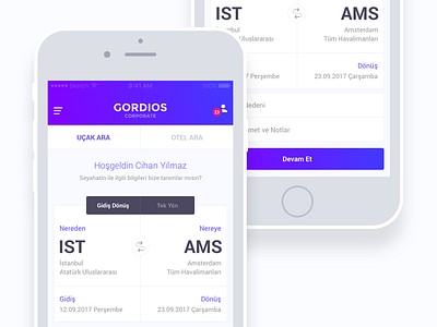 Corporate Travel app design ios ui ux