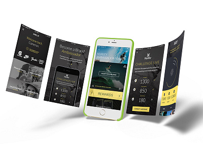 Social influencer iOS app for Brand Ambassadors brand challenge ios mobile social user interface