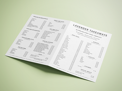 Takeaway Menu Mockup 3d branding design menu typography