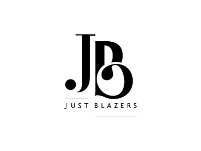 Just Blazers Logo alphabet b classy fashion j logo typography