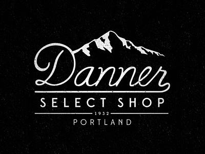 Danner Select Concept black blackandwhite boots branding danner logo mark portland retail texture typhography white