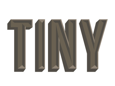Tiny 3d layers shadow tiny type typography