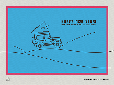 A holidays greeting card for Toyota Land Cruiser Association