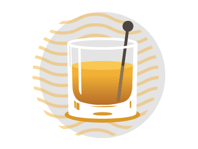 Screwdriver cocktails drinks illustration