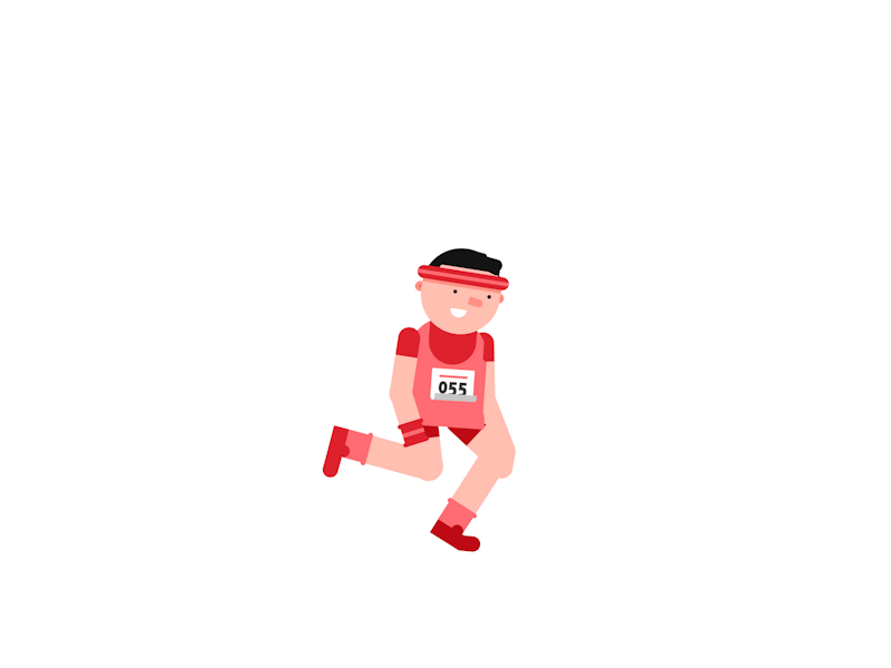 RUN! animation athletic character cycle design jog run runner