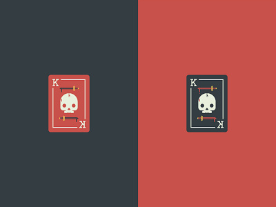 Wip Branding 2d cards casino design flat killer logos playing skull vector