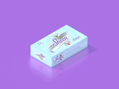 Animated tissue box 3d animation box gif isometric motion design playful tissue box