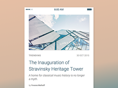 News Page android app interface ios mobile news roboto typeface ui