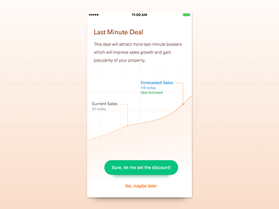 Last Minute Deal data deal discount freebie graph grid ios minimal mobile promotion sales ui