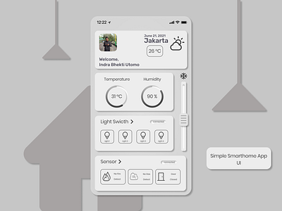 Simple Smarthome App UI app mobile