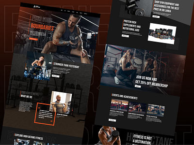 Gym Landing Page Mockup