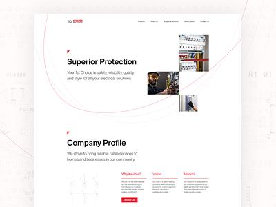 Minimal Landing Page Concept clean concept design electrical hero industrial landing page minimal ui white whitespace
