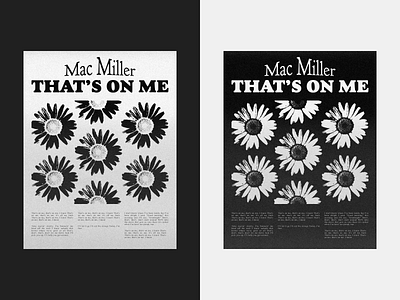 That's on me - Poster design graphic design mac miller music poster song thats on me
