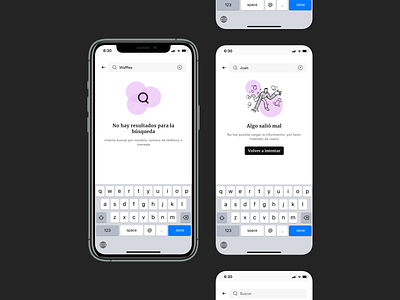 Search bar empty states 🕵️‍♀️ design empty states illustration mobile app search bar ui vector