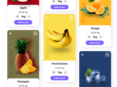 Fruit Online Shopping andoid app app design creative e commerce e shopping idea ios design ui ux ux designer uxdesign vegetable