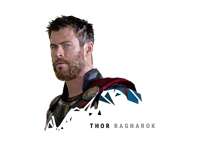 Lowpoly Art- Thor Ragnarok chrishemsworth lowpoly polygonart ragnarok thor