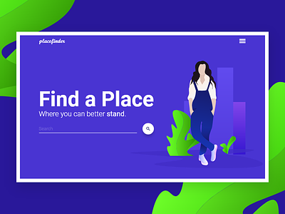 Placefinder : Web UI , just a Concept find a place illustration place placefinder skills ui design ux design web design