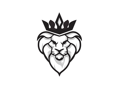 Lion Logo Concept For a Brand awesome logo black and white branding king logo lion king logo lion logo logo logo design